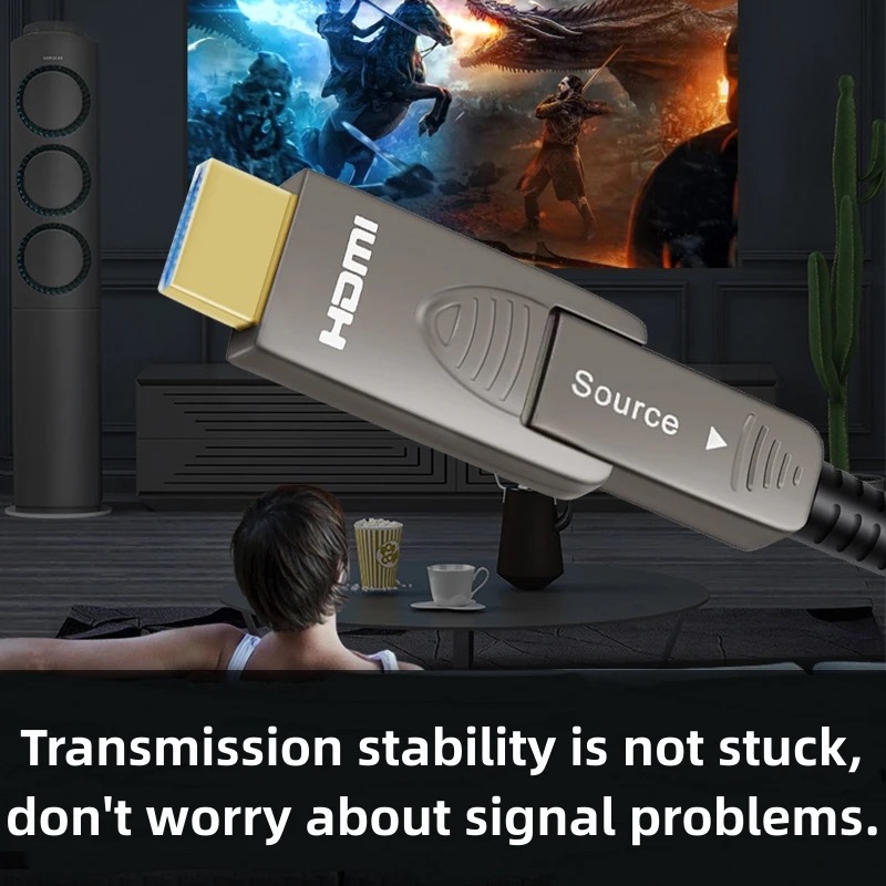 HDMI2.1D-FO-8K-70 - Цифровой оптический кабель HDMI, разрешение 8К 60Hz, версия 2.1, HDMI штекер