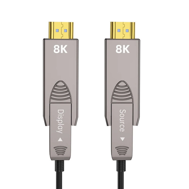 HDMI2.1D-FO-8K-100 - Цифровий оптичний кабель HDMI, роздільна здатність 8К 60Hz, версія 2.1 HDMI штекер