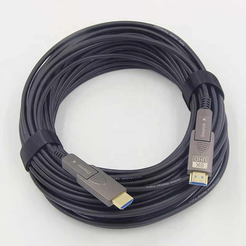 HDMI2.1D-FO-8K-100 - Цифровий оптичний кабель HDMI, роздільна здатність 8К 60Hz, версія 2.1 HDMI штекер