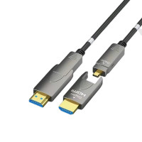 HDMI2.1D-FO-8K-100 - Цифровой оптический кабель HDMI, разрешение 8К 60Hz, версия 2.1, HDMI штекер