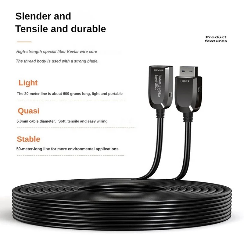 USB3-AM/AF-FO-25 - Кабель USB 3.0 для передачі даних, штекер (тип A) - гніздо (тип A)