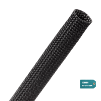 HFG-010BK - высокотемпературная кабельная оплетка до 650°С, стекловолокно, диаметр 10 мм