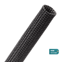 HFG-016BK - высокотемпературная кабельная оплетка до 650°С, стекловолокно, диаметр 16 мм