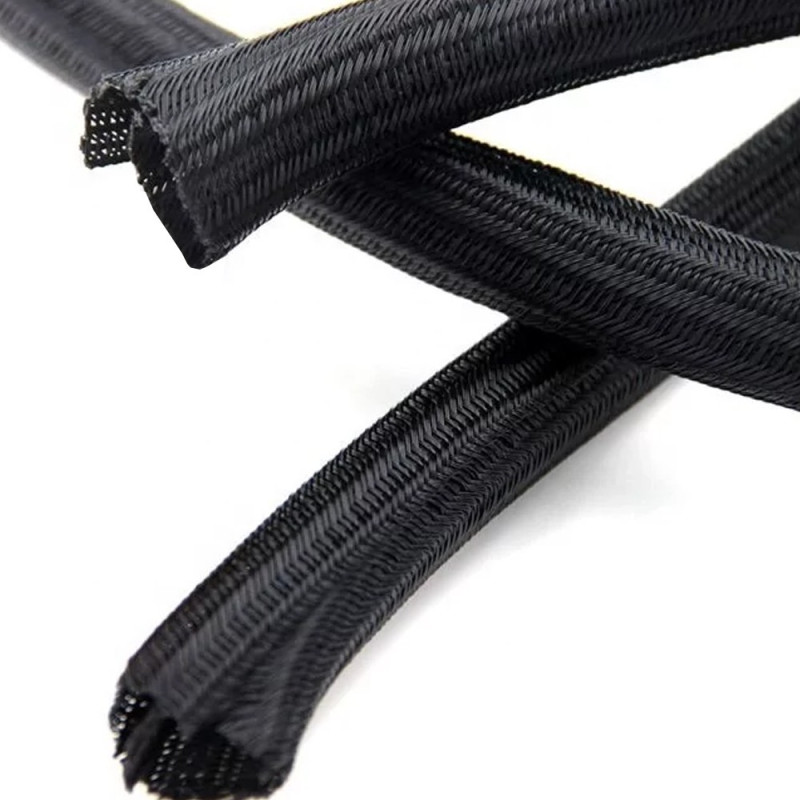 SCW-008BK - Cамозакрывающаяся кабельная оплетка - 0.8 см, площадь перекрытия 25% от диаметра