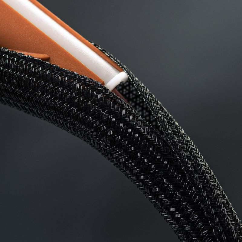 SCW-008BK - Cамозакрывающаяся кабельная оплетка - 0.8 см, площадь перекрытия 25% от диаметра