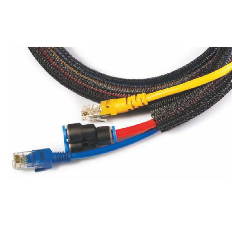 SCW-008BK - Cамозакрывающаяся кабельная оплетка - 0.8 см, площадь перекрытия 25% от диаметра