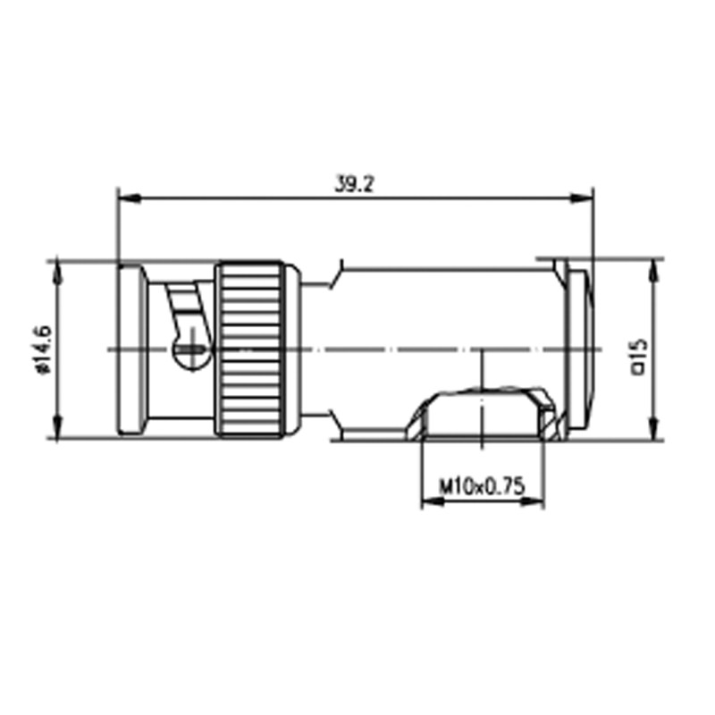 J01000A1192 - Корпус комбинированного разъема BNC, штекер, 50 Ом, Telegartner (Германия)