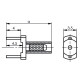 H01000A0037 - Кабельный порт, коаксиальный, установка на печатную плату, пайка/обжим, G8