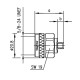 J01020A0112 - Разъем N кабельный, пайка, штекер, 50 Ом, G9 (UT-250); ОЕ 5085, а=26.4, b=4.4