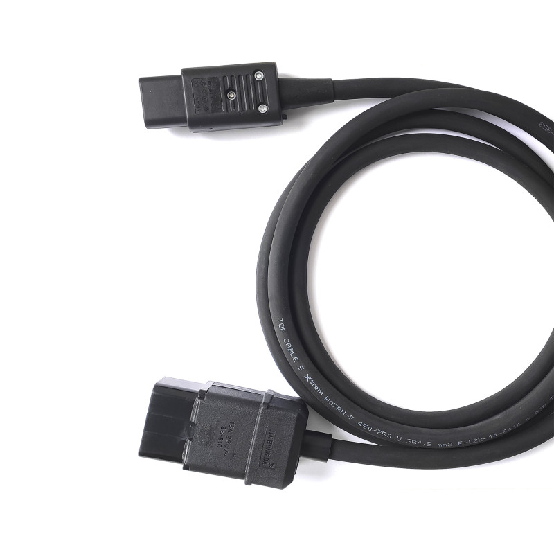 1T-MP19-01 Кабель cиловой в изоляции H07RN-F, эластичный, IEC 320 C20 штекер > C13 IEC320 гнездо