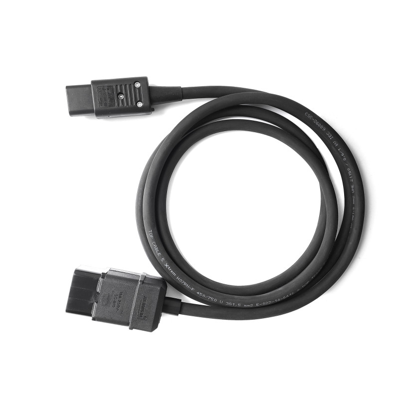 1T-MP19-01 Кабель cиловой в изоляции H07RN-F, эластичный, IEC 320 C20 штекер > C13 IEC320 гнездо