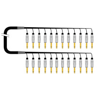 1T-PW12JJU-01 12-кан. паралельний студійний аудіокабель, коса (12x Jack 6.3 mono штекер)