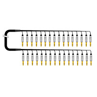 1T-PW16JJB-03 16-кан. паралельний студійний балансний аудіокабель, коса (16x Jack 6.3 stereo штекер)