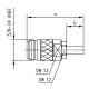 J01021H0096 – Разъем N кабельный, гнездо, обжим, 50 Ом, G1 (RG-58C/U), а = 43.5, b = 13