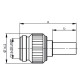 J01012A2288 - Разъём TNC кабельный, штекер, обжим, 75 Ом, G2 (RG-59B/U), a=31, b=13