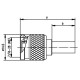 J01010L2255 - Кабельный разъём TNC · 50 Ом штекер, обжим, G5 (RG-223/U), латунь /покрытие никель
