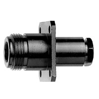 J01021B0050 - Роз'єм N панельний, гніздо, муфта (закрутка), квадратний фланець, 4 отвори