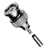 J01000A1294 - Роз'єм BNC кабельний, штекер, додаткова фіксація - гайка, обжим, 50 Ом