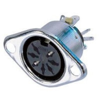 AC-DIN7P-N - Роз'єм DIN 7-контактний, панельний, гніздо, паяння, на кабель діам. до 6.00 мм