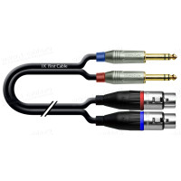 1T-AIC34-10 - Аудиокабель переходной, 2х Jack 6,3 stereo штекер > 2х XLR 3 гнездо