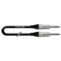 1T-A20-02SW - Кабель звук, Basic, Jack 6,3 mono штекер> Jack 6,3 mono штекер, чорний