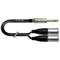 1T-AIC35-00.1 - Аудиокабель переходной, Jack 6,3 stereo штекер > 2х XLR3 штекер