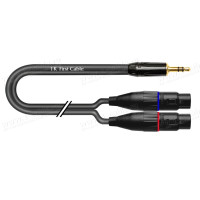 1T-AIC47-00.5 Аудіокабель перехідний, Jack 3,5 stereo штекер > 2х XLR3 гніздо