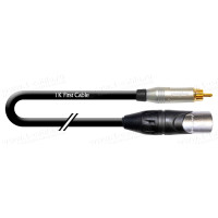 1T-AIC68-02 Аудиокабель переходной, XLR3 штекер > RCA штекер, диаметр- 6 мм, цвет- черный