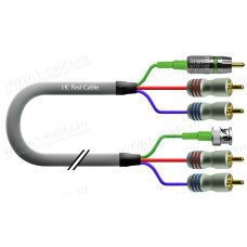 1T-AV0-01 Кабель комбинированный: видео + стерео звук,  3x RCA > BNC + 2x RCA, диаметр- 7 мм