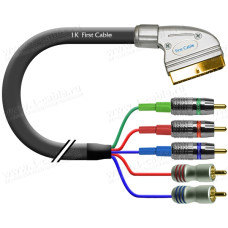 1T-AV7-01 Кабель комбинированный: SCART > 5x RCA (видео RGB + стерео звук), диаметр- 10.0 мм