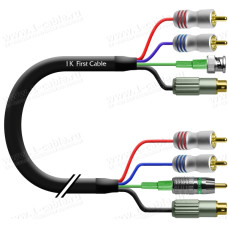1T-AV37-01 Кабель комбинированный, Video CST + S-Video + стерео звук (CST BNC штекер + miniDIN4
