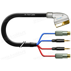 1T-AV3-01 Кабель комбинированный, SCART > 2x Jack 3.5 стерео, 2x S-Video 4pin