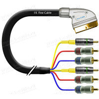 1T-AV8-01 Кабель комбинированный, SCART > 6x RCA (Video CST вход-выход + Аудио стерео вход-выход)