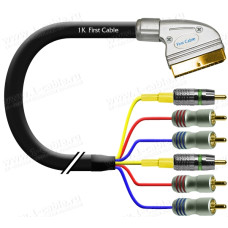 1T-AV8-01 Кабель комбинированный, SCART > 6x RCA (Video CST вход-выход + Аудио стерео вход-выход)