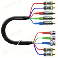 1T-AV44-01 Кабель комбинированный, видео RGB + стерео звук: 5x RCA штекер > 3x BNC штекер + 2x RCA штекер