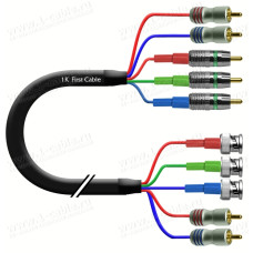 1T-AV44-01 Кабель комбинированный, видео RGB + стерео звук: 5x RCA штекер > 3x BNC штекер + 2x RCA штекер