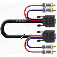 1T-AV47-12 Кабель комбінований (VGA + звук) для під'єднання аудіо-відео пристроїв: D-SUB 15-пін штекер