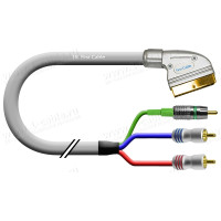 1T-AV5-01 Кабель комбинированный: видео + звук, SCART (вход) > RCA (CST Video) + 2x RCA штекер (стерео звук)