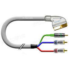 1T-AV5-01 Кабель комбинированный: видео + звук, SCART (вход) > RCA (CST Video) + 2x RCA штекер (стерео звук)