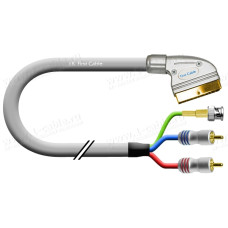 1T-AV26-01 Кабель комбинированный: видео + звук, SCART (выход) > BNC (CST Video) + 2x RCA штекер