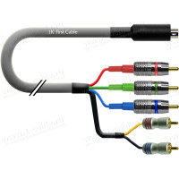 1T-AV61-00.8 Кабель відео YPbPr + стерео звук, для підключення Стрім ТВ (декодер Aminet), miniDIN 10-пін штекер