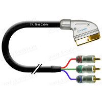 1T-AV9-01.5 Кабель відео компонентний RGB, Hi-Fi, SCART штекер > 3х RCA штекер, діаметр- 7.5 мм