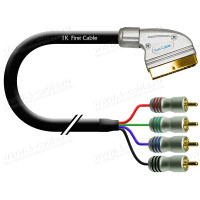 1T-AV11-01 Кабель відео компонентний RGBS (+ синхронізація), Basic, SCART штекер > 4х RCA штекер