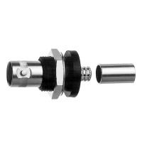 J01003A0001 - Роз'єм BNC панельний/кабельний, гніздо, обтиск, з ізольованим корпусом, 75 Ом