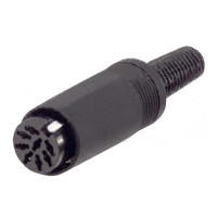 AC-DIN7F-N - Роз'єм DIN 7-контактний, кабельний, гніздо, контакти - покриття нікель