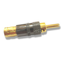 AC-MT-192G-8 - Гніздо "банан", штекер, із замком, на кабель, корпус - позолота, позолочені контакти