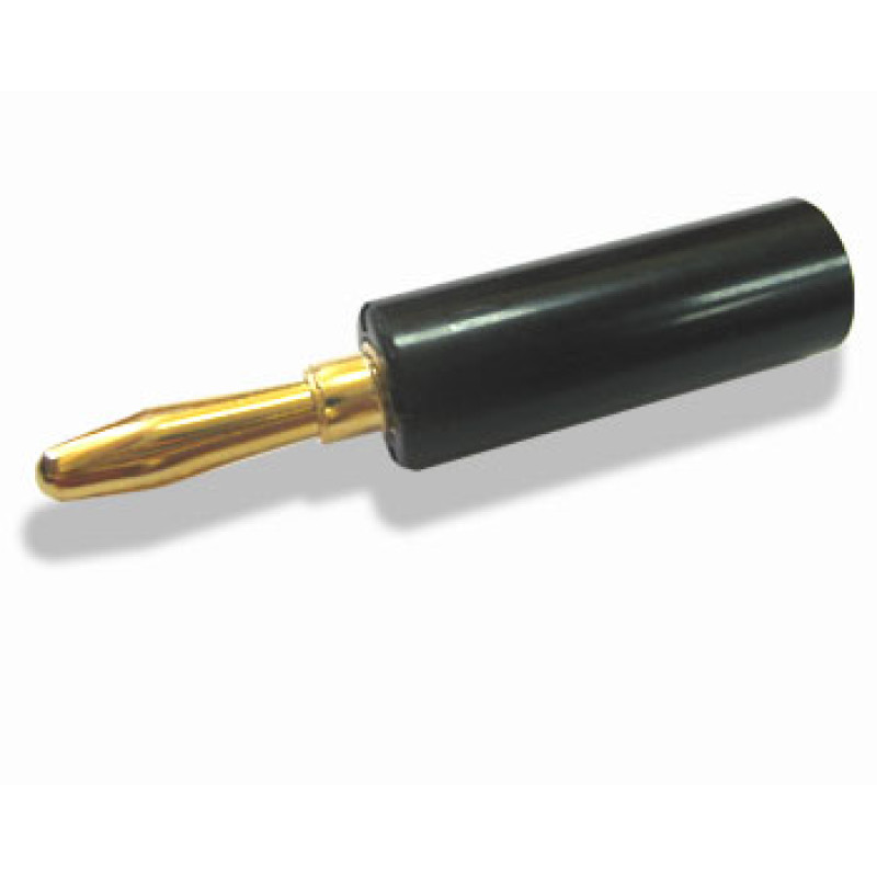 AC-MT-241-R - Разъем "banana" под кабель диам. до 8 мм, позолоченный, корпус - красный пластик