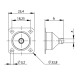 C05000A0655 - Корпус защитный для UHF разъёмов для фиксации кабеля, , a=8.7;  b=18