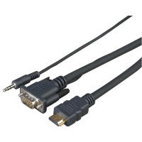 CABHDMIVGAMJ2 - Комбинированный кабель HDMI+VGA+звук, штекер HDMI (тип A)+ штекер VGA + Jack 3.5 stereo