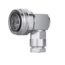 J01440A0036 - Кабельный угловой разъем, 4.3-10 штекер, 50 Ом, фиксация- резьбовая ключом